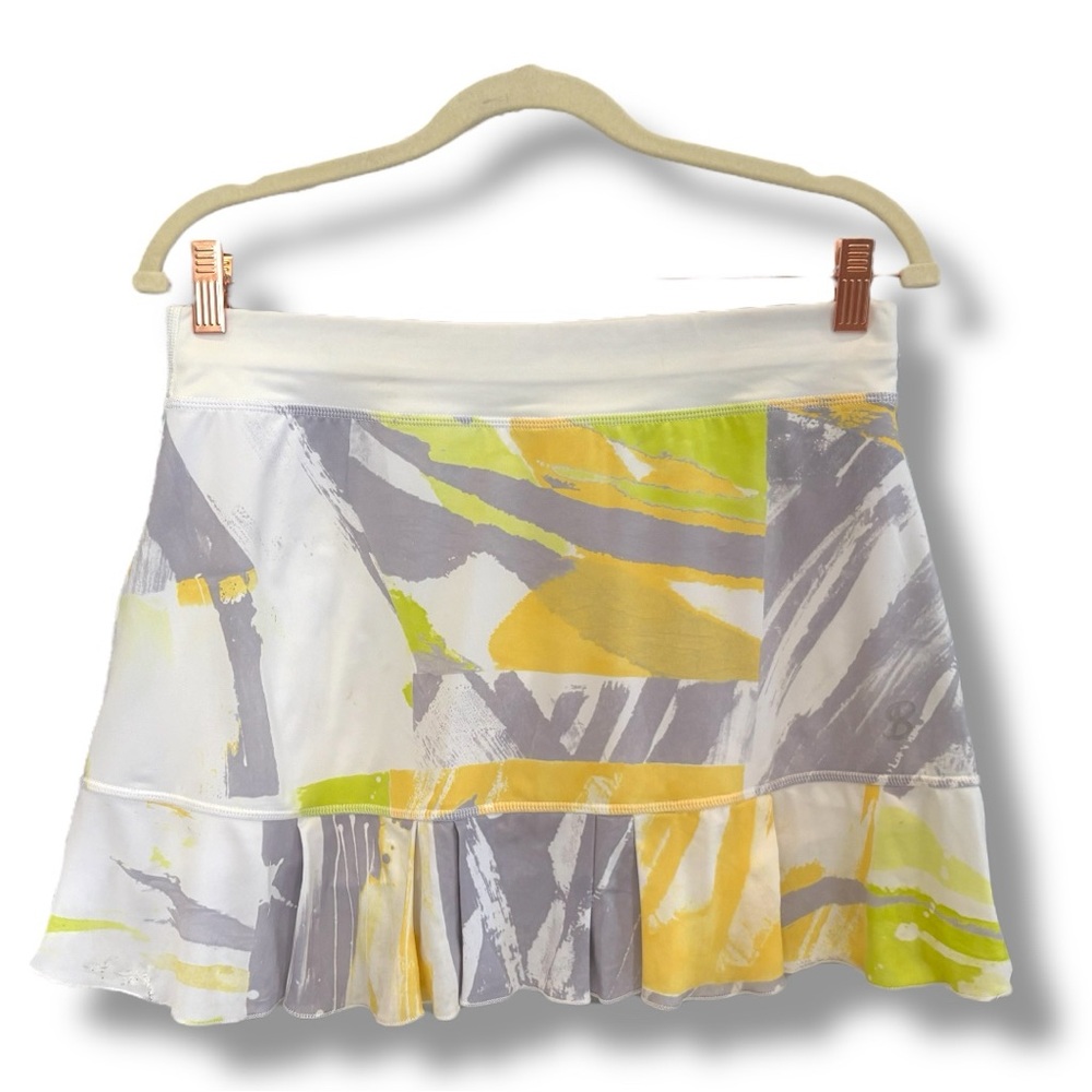 Softbella Graphic Yellow Gray Tennis, Pickleball, Golf Skort. Women’s Size M